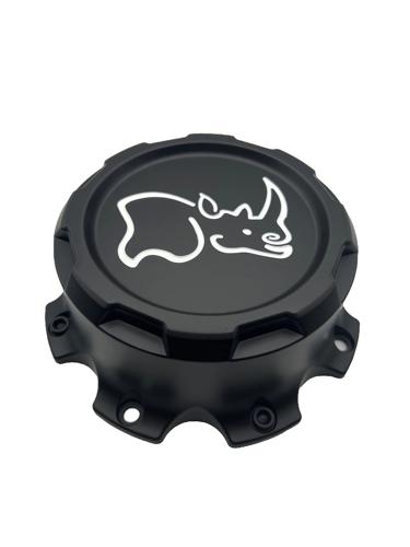 CAP BR ANIM SCREWON 8/165 MTBLK WHT LOGO - CCBR6S8165180MB