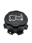 CAP BR ANIM SCREWON 8/165 MTBLK WHT LOGO - CCBR6S8165180MB