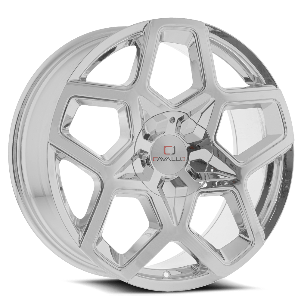 Cavallo CLV-25 22x8.5 5x112/5x114.3 ET 38 (Nano Chrome) - CLV-25228551121143+38NCR