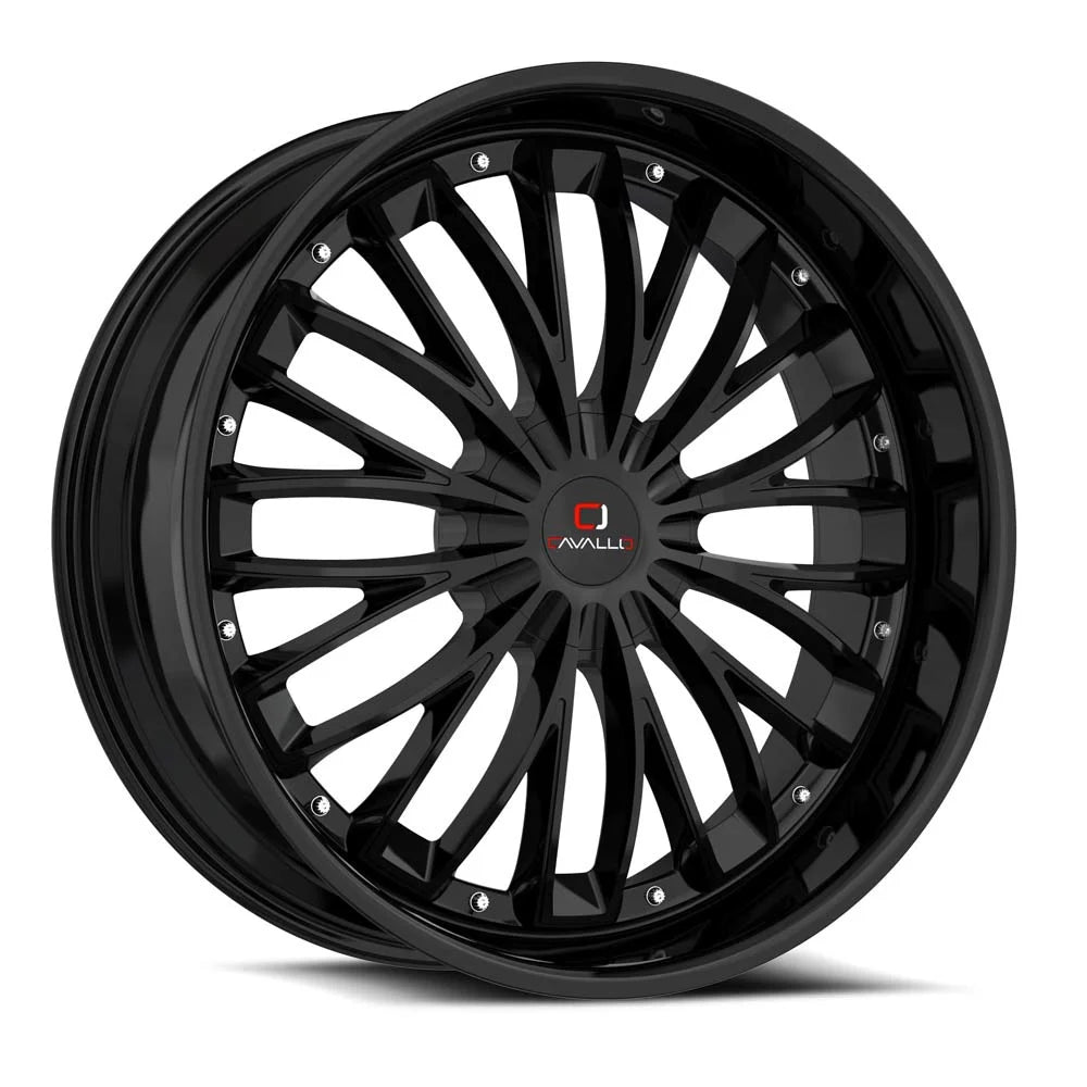 Cavallo CLV-42 22x9.5 6x135/6x139.7 ET 25 (Gloss Black) - CLV-42229561351397+25GB
