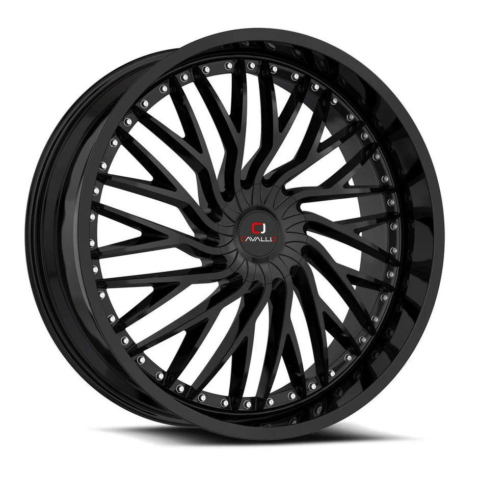 Cavallo CLV-43 20x8.5 5x114.3/5x120 ET 35 (Gloss Black) - CLV-43208551143120+35GB