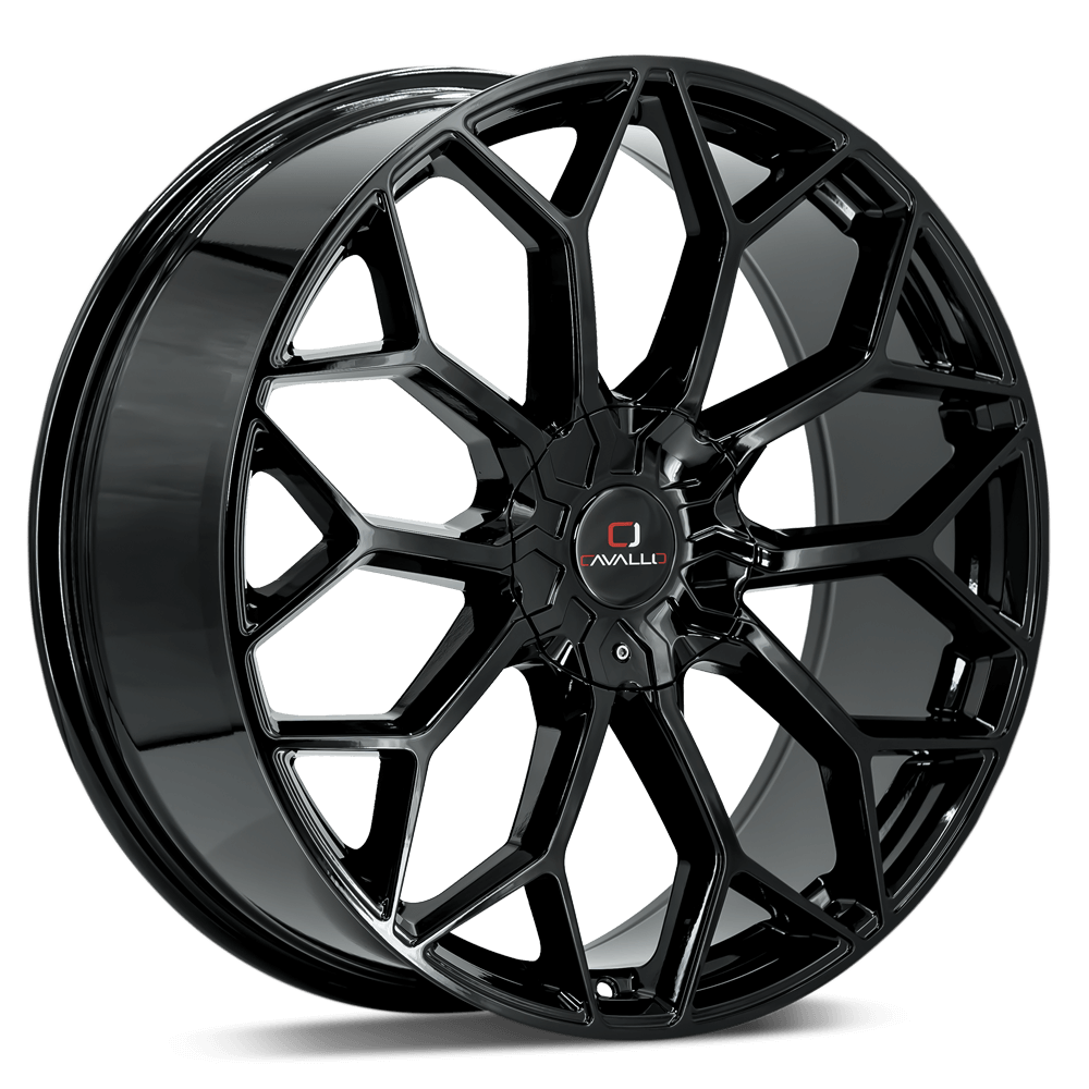 Cavallo CLV-44 22x8.5 5x114.3/5x120 ET 38 (Gloss Black) - CLV-44228551143120+38GB