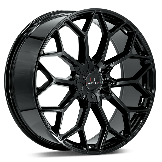 Cavallo CLV-44 22x9.5 6x135/6x139.7 ET 25 (Gloss Black) - CLV-44229561351397+25GB