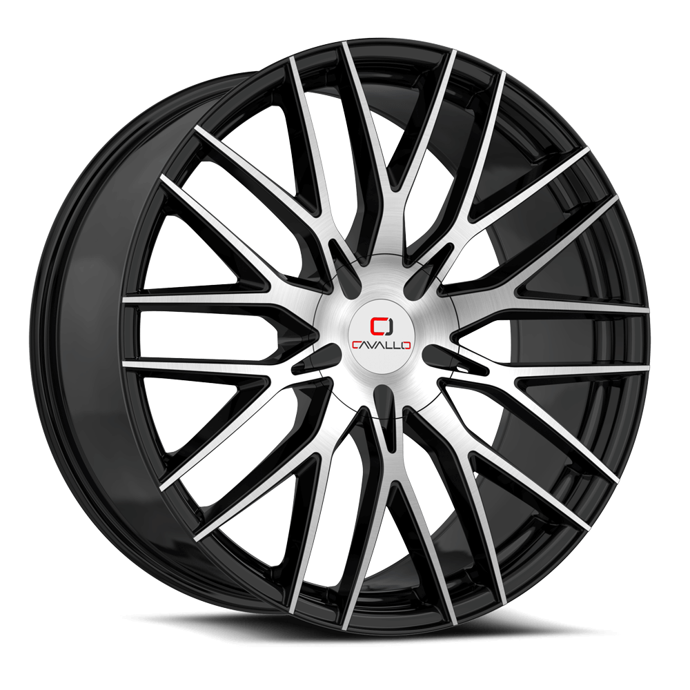 Cavallo CLV-45 18x8 5x108/5x114.3 ET 35 (Gloss Black & Machined) - CLV-45188051081143+35BM