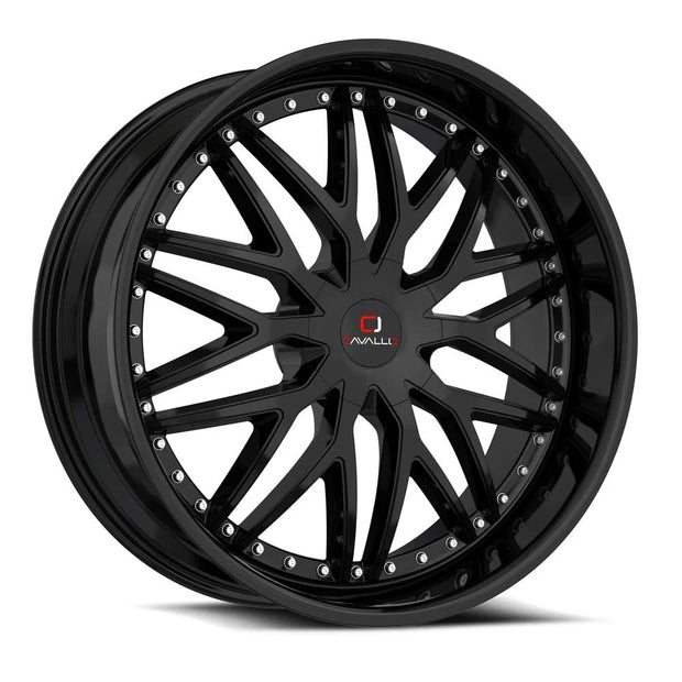 Cavallo CLV-46 22x8.5 5x114.3/5x120 ET 38 (Gloss Black) - CLV-46228551143120+38GB