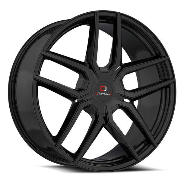 Cavallo CLV-55 22x9.5 5x115/5x120 ET 15 (Gloss Black) - CLV-5522955115120+15GB
