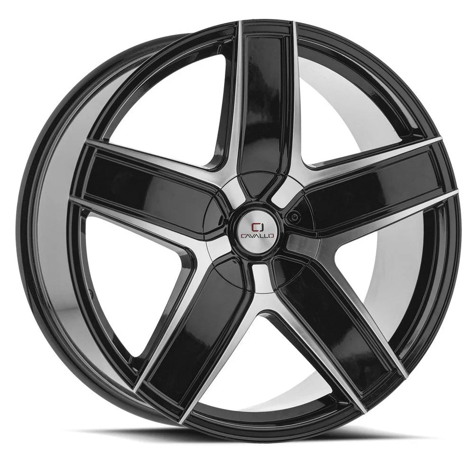 Cavallo CLV-31 18x8 4x100/4x114.3 ET 35 (Gloss Black & Machined) - CLV-31188041001143+35BM