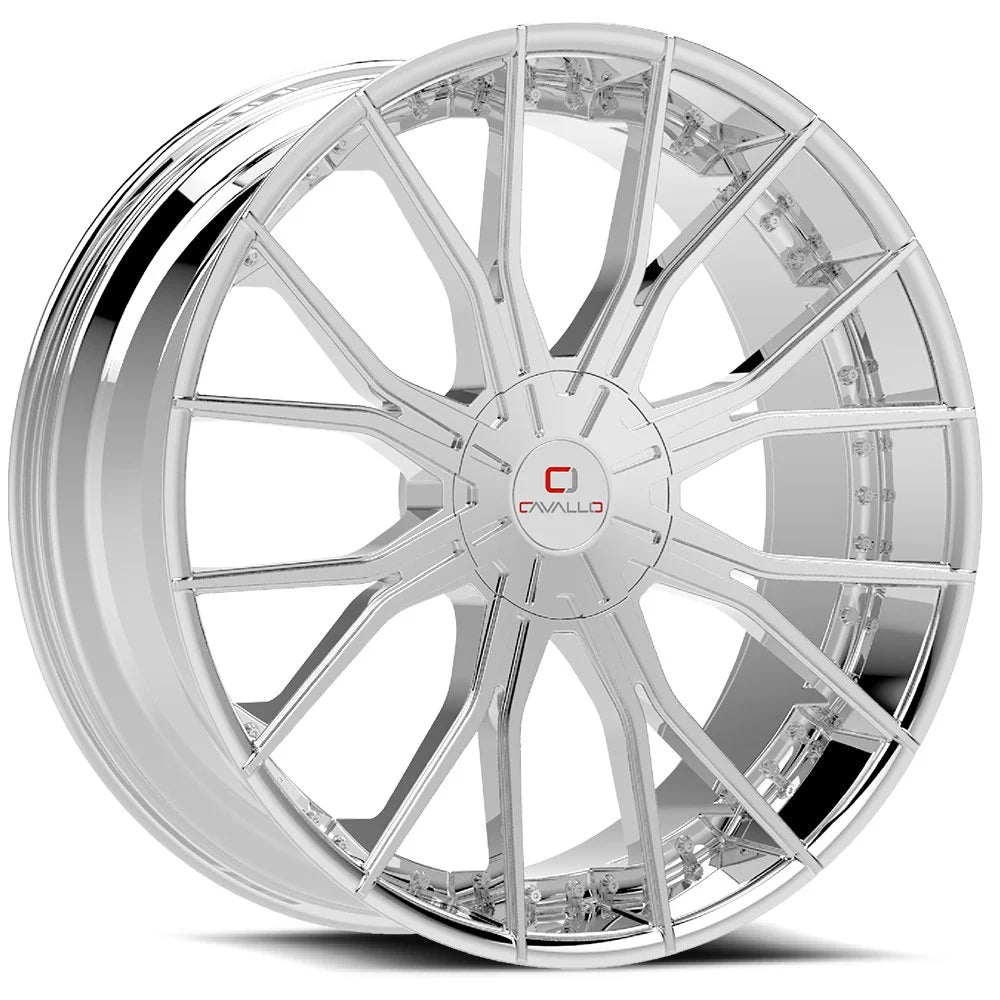 Cavallo CLV-36 22x8.5 5x112/5x114.3 ET 38 (Chrome) - CLV-36228551121143+38C