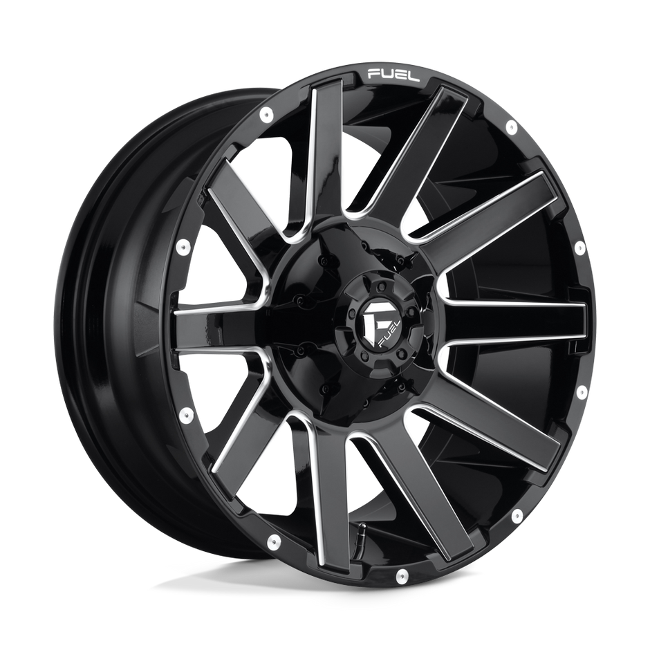Fuel 1PC D615 Contra 20x9 8x180 GL-BLK-MIL - D61520901850