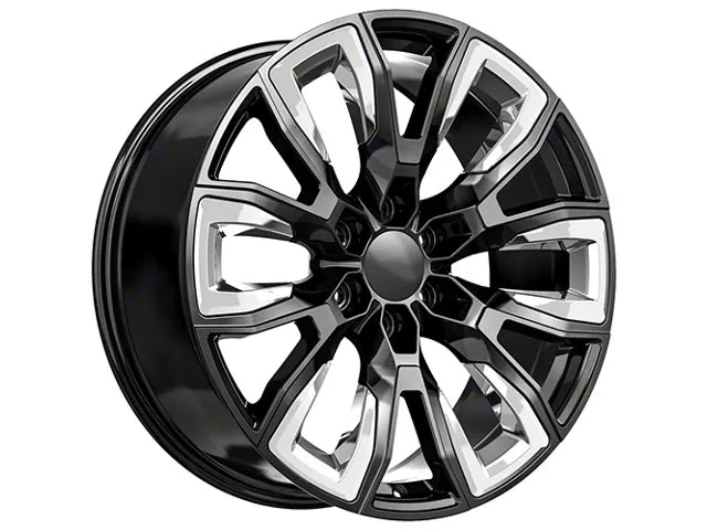 OE. Revolution G-37 22X9 6X139.7 +31 Cb 78.1 Gloss Black/ Chrome Inserts