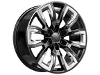 OE. Revolution G-37 22X9 6X139.7 +31 Cb 78.1 Gloss Black/ Chrome Inserts