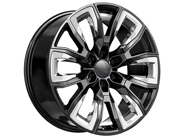 OE. Revolution G-37 22X9 6X139.7 +31 Cb 78.1 Gloss Black/ Chrome Inserts