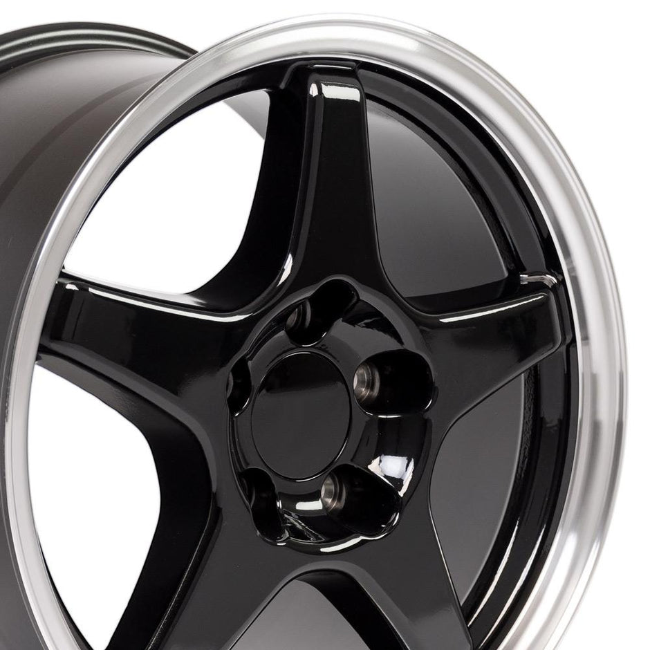 OE Wheels 17" Replica CV01 fits Chevrolet Corvette ZR1 17x9.5 Black - CV01-17095-5475-56BM