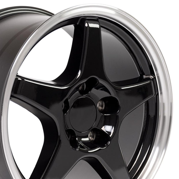 OE Wheels 17" Replica CV01 fits Chevrolet Corvette ZR1 17x9.5 Black - CV01-17095-5475-56BM