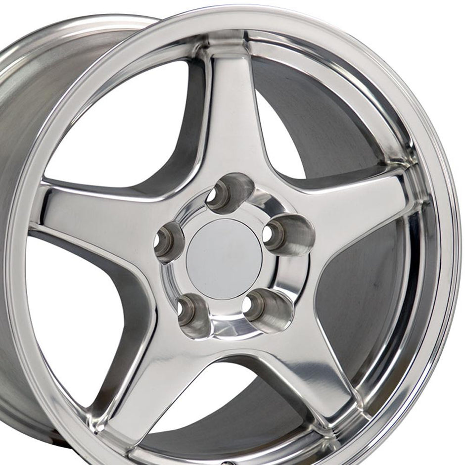 OE Wheels 17" Replica CV01 fits Chevrolet Corvette ZR1 17x9.5 Polished - CV01-17095-5475-56P