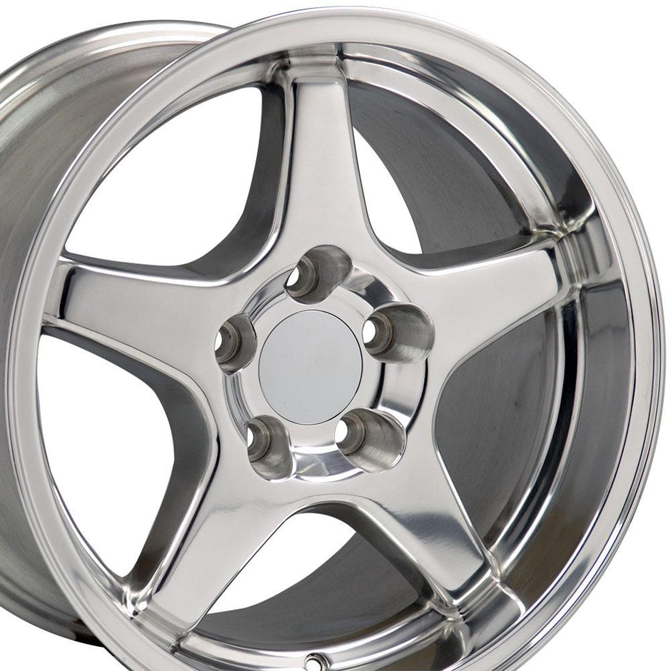 OE Wheels 17" Replica CV01 fits Chevrolet Corvette ZR1 17x11 Polished - CV01-17110-5475-50P