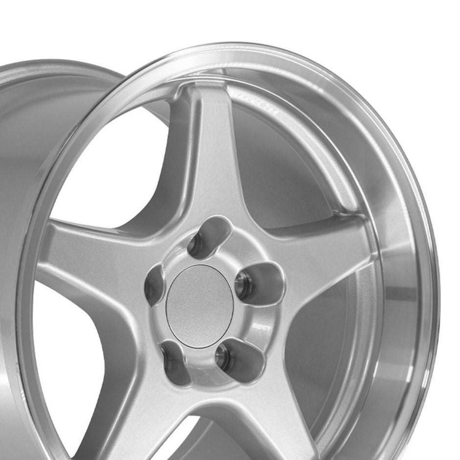 OE Wheels 17" Replica CV01 fits Chevrolet Corvette ZR1 17x11 Silver - CV01-17110-5475-50SM