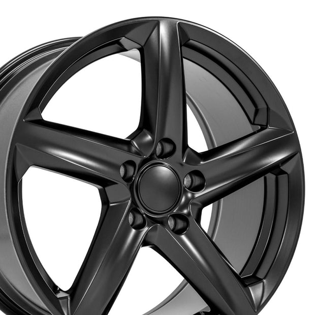 OE Wheels 18" Replica CV02C fits Chevrolet C7 Corvette 18x8.5 Satin Black - CV02C-18085-5475-56B1