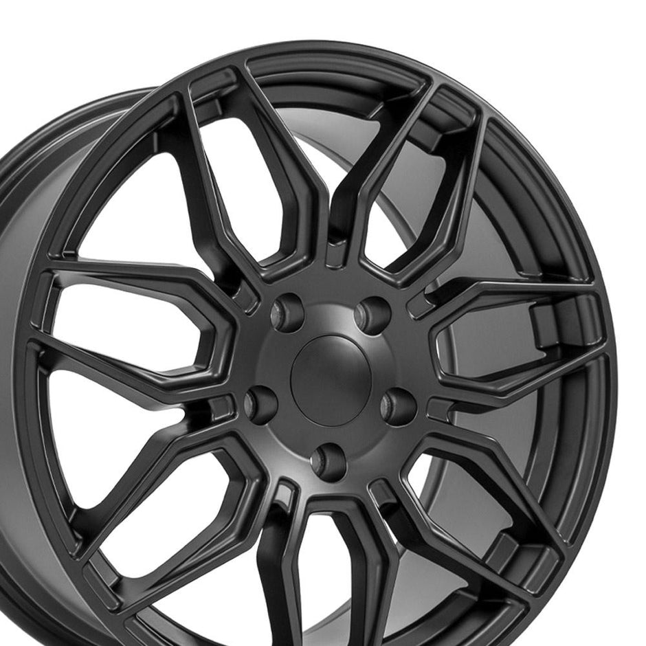 OE Wheels 18" Replica CV03C fits Chevrolet C7 Corvette 18x8.5 Satin Black - CV03C-18085-5475-52B1