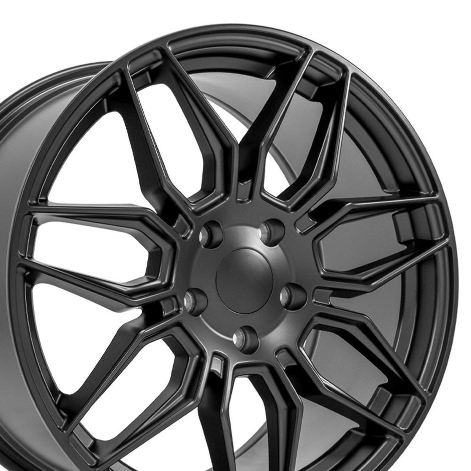 OE Wheels 19" Replica CV03C fits Chevrolet C7 Corvette 19x10 Satin Black - CV03C-19100-5475-73B1