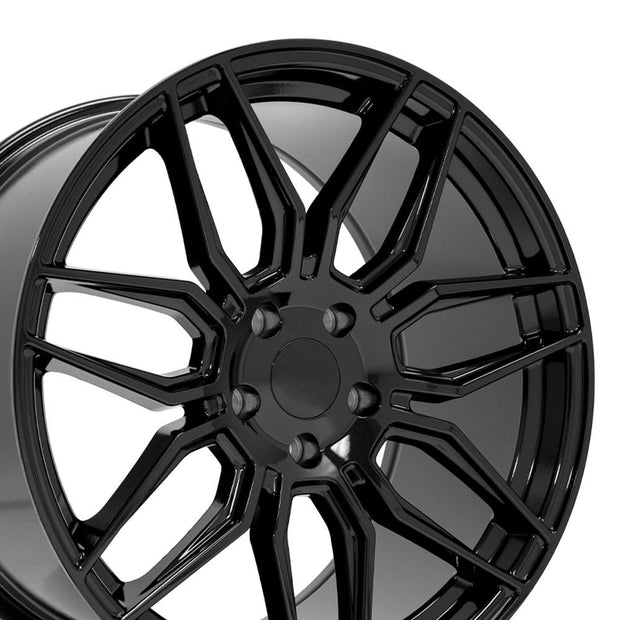 OE Wheels 20" Replica CV03D fits Chevrolet C8 Corvette 20x11 Gloss Black - CV03D-20110-5120-64B