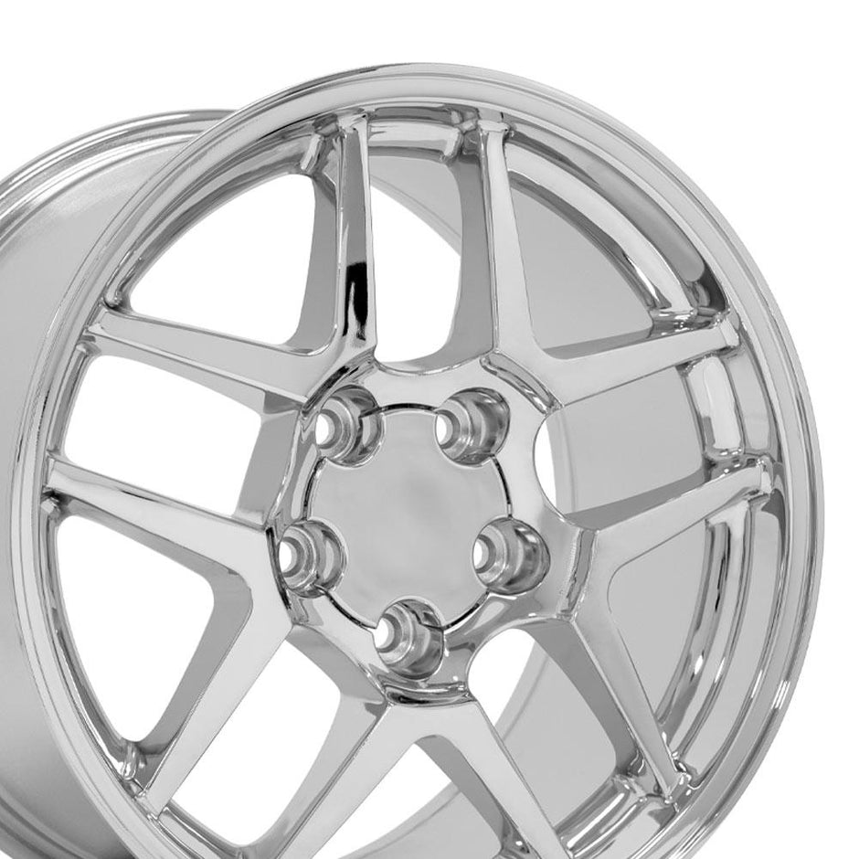 OE Wheels 17" Replica CV04 fits Chevrolet Corvette C5 Z06 17x9.5 Chrome - CV04-17095-5475-54C