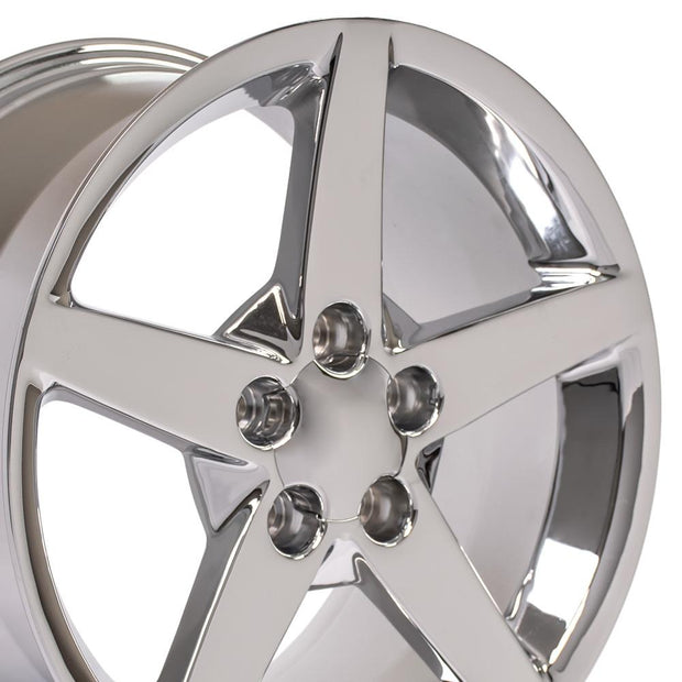 OE Wheels 18" Replica CV06 fits Chevrolet Corvette C6 18x9.5 Chrome - CV06A-18095-5475-58C