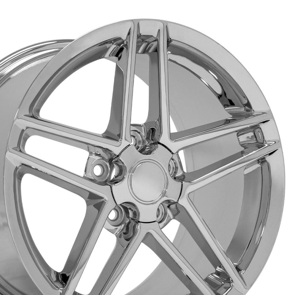 OE Wheels 17" Replica CV07A fits Chevrolet Corvette C6 Z06 17x9.5 Chrome - CV07A-17095-5475-54C