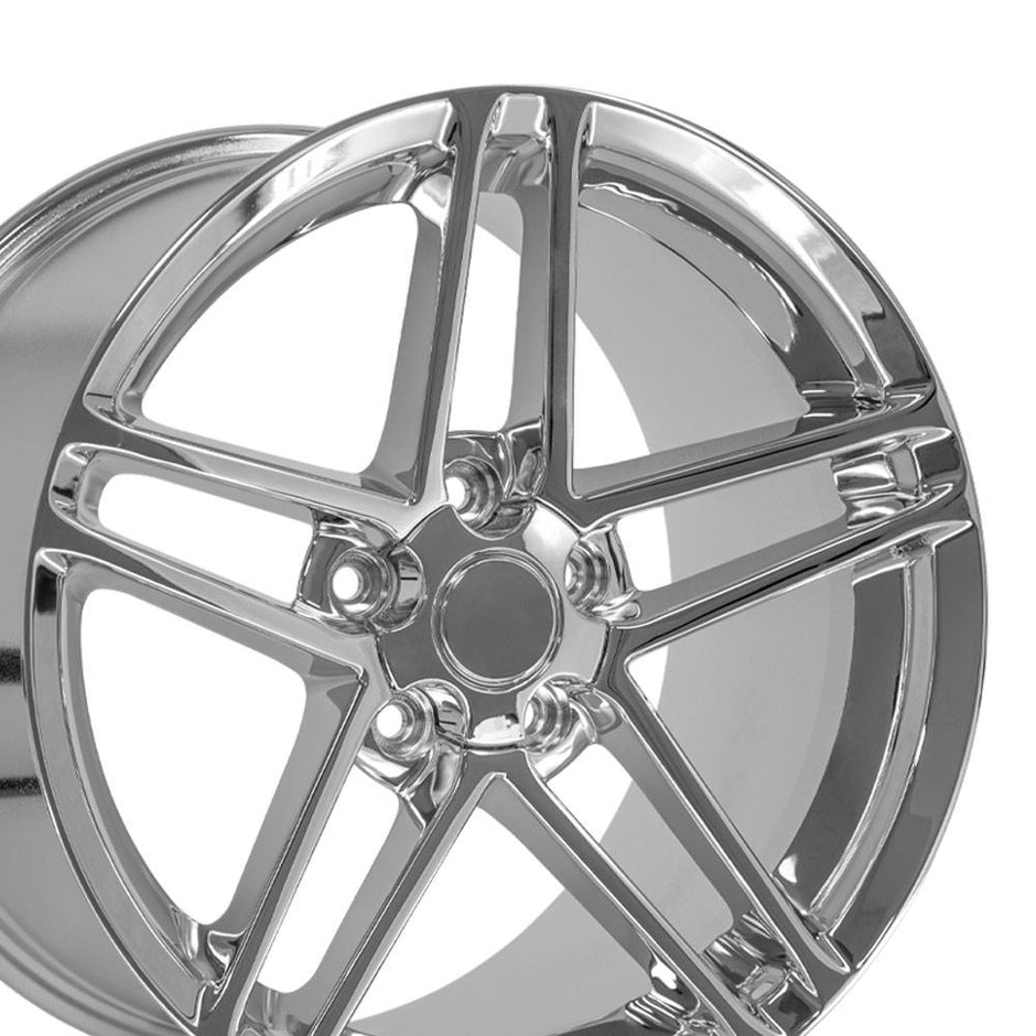 OE Wheels 18" Replica CV07A fits Chevrolet Corvette C6 Z06 18x10.5 Chrome - CV07A-18105-5475-56C