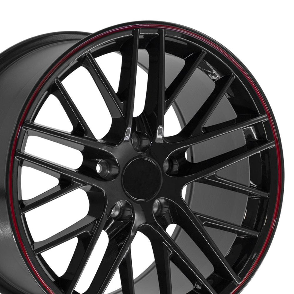 OE Wheels 18" Replica CV08A fits Chevrolet Corvette C6 ZR1 18x10.5 Redline - CV08A-18105-5475-56BR