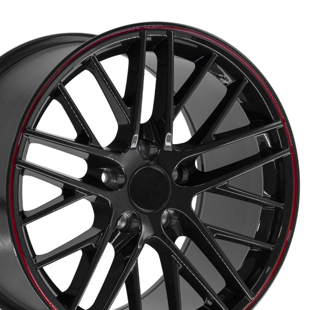 OE Wheels 18" Replica CV08A fits Chevrolet Corvette C6 ZR1 18x10.5 Redline - CV08A-18105-5475-56BR