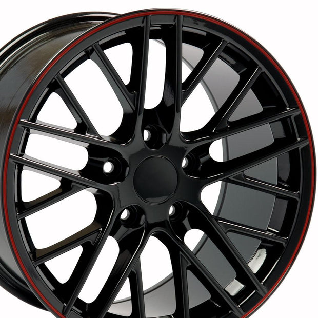 OE Wheels 18" Replica CV08B fits Chevrolet Corvette C6 ZR1 18x8.5 Redline - CV08B-18085-5475-56BR