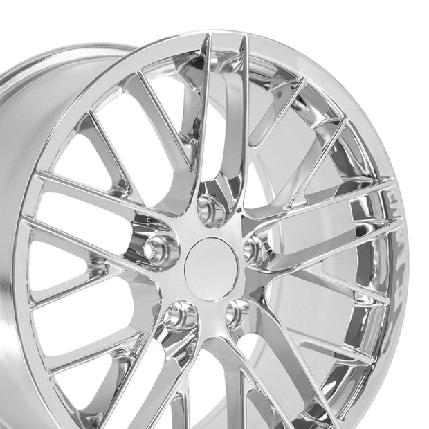 OE Wheels 18" Replica CV08B fits Chevrolet Corvette C6 ZR1 18x8.5 Chrome - CV08B-18085-5475-56C
