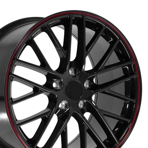 OE Wheels 19" Replica CV08B fits Chevrolet Corvette C6 ZR1 19x10 Redline - CV08B-19100-5475-79BR