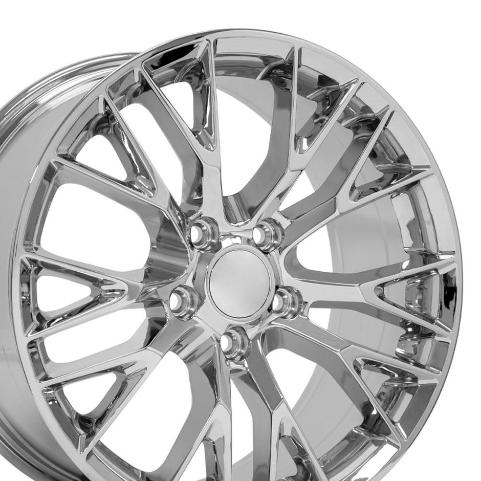 OE Wheels 18" Replica CV22 fits Chevrolet Corvette C7 Z06 18x8.5 Chrome - CV22B-18085-5475-56C