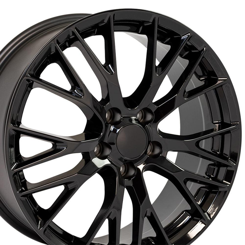 OE Wheels 19" Replica CV22 fits Chevrolet Corvette C7 Z06 19x8.5 Black - CV22C-19085-5475-56B