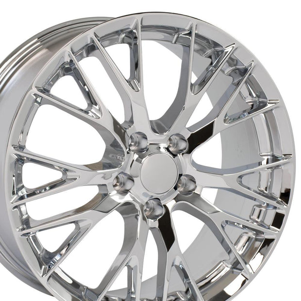 OE Wheels 20" Replica CV22 fits Chevrolet Corvette C7 Z06 20x10 Chrome - CV22C-20010-5475-79C