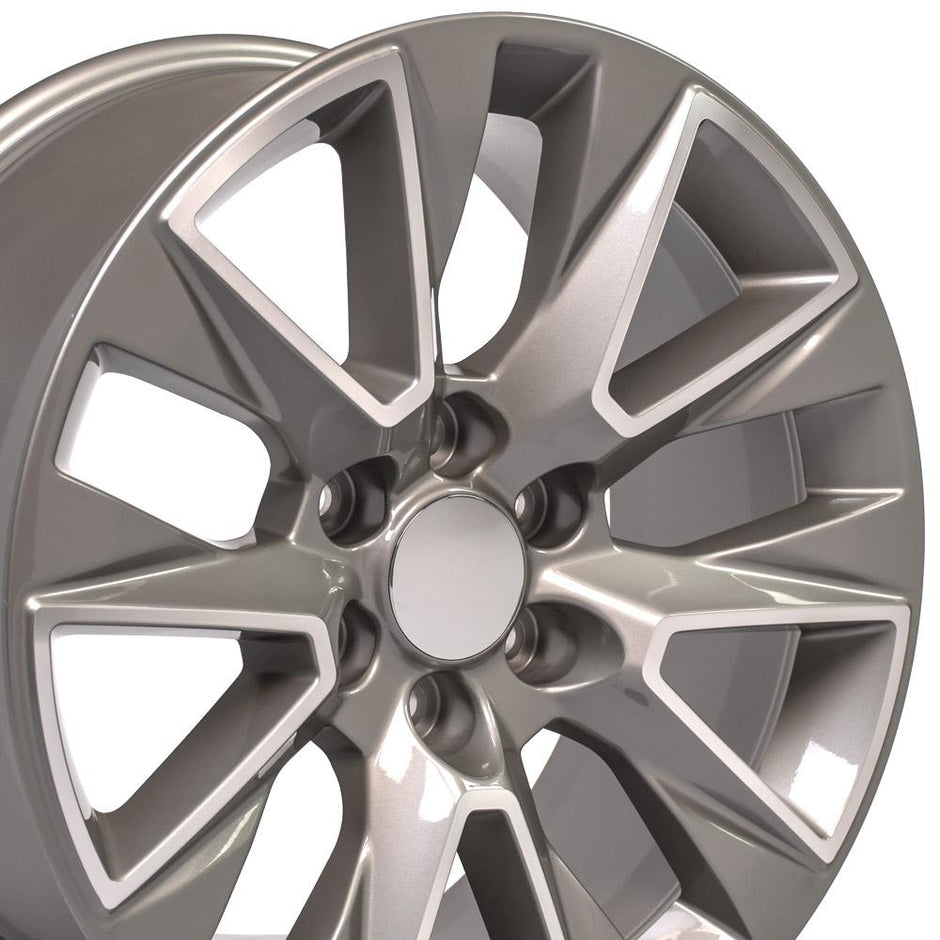 OE Wheels 20" Replica CV26 fits Chevrolet Silverado LTZ 20x9 Machined - CV26-20090-6550-28MS