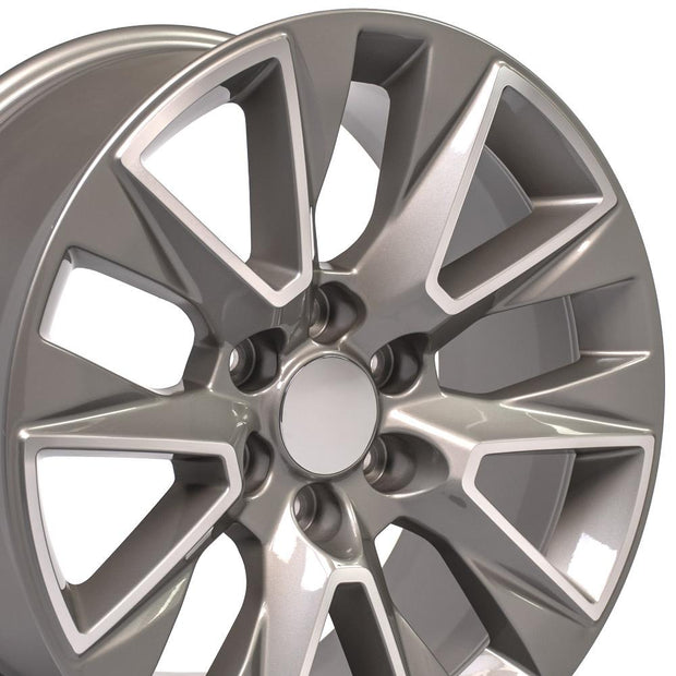 OE Wheels 20" Replica CV26 fits Chevrolet Silverado LTZ 20x9 Machined - CV26-20090-6550-28MS