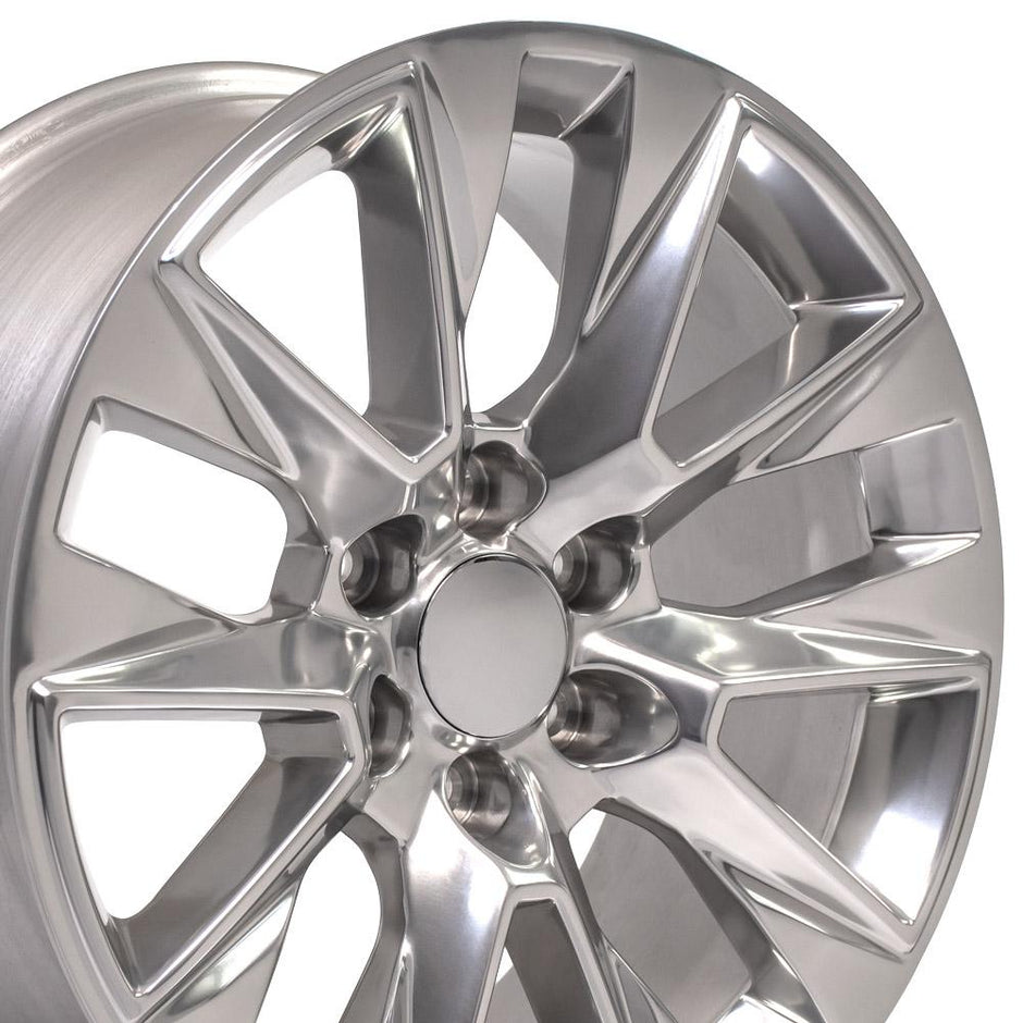 OE Wheels 20" Replica CV26 fits Chevrolet Silverado LTZ 20x9 Polished - CV26-20090-6550-28P