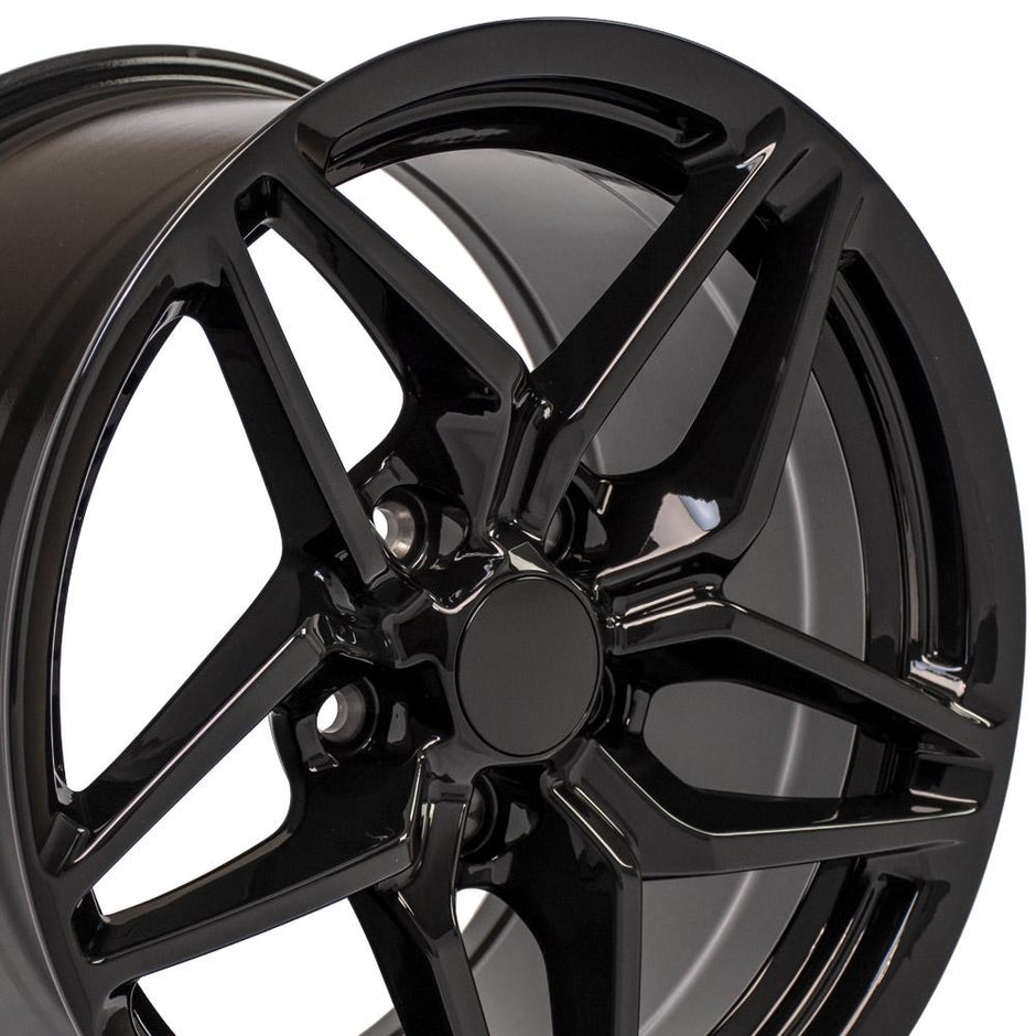 OE Wheels 17" Replica CV31 fits Chevrolet Corvette C7 ZR1 17x9.5 Black - CV31-17095-5475-56B