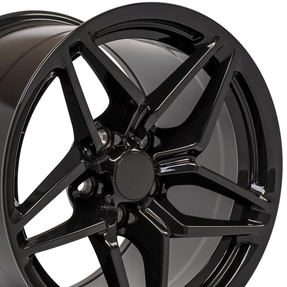 OE Wheels 17" Replica CV31 fits Chevrolet Corvette C7 ZR1 17x11 Black - CV31-17110-5475-50B