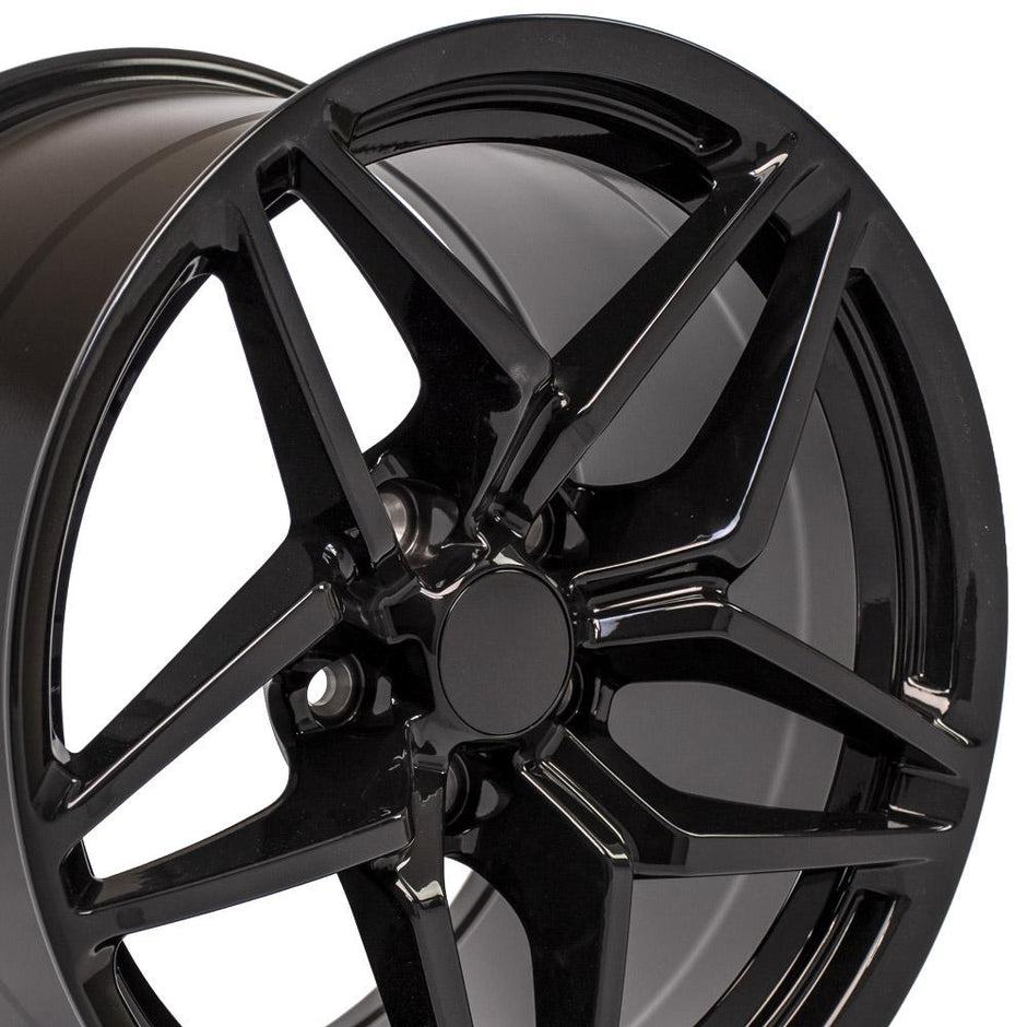 OE Wheels 18" Replica CV31 fits Chevrolet Corvette C7 ZR1 18x10.5 Black - CV31-18105-5475-56B