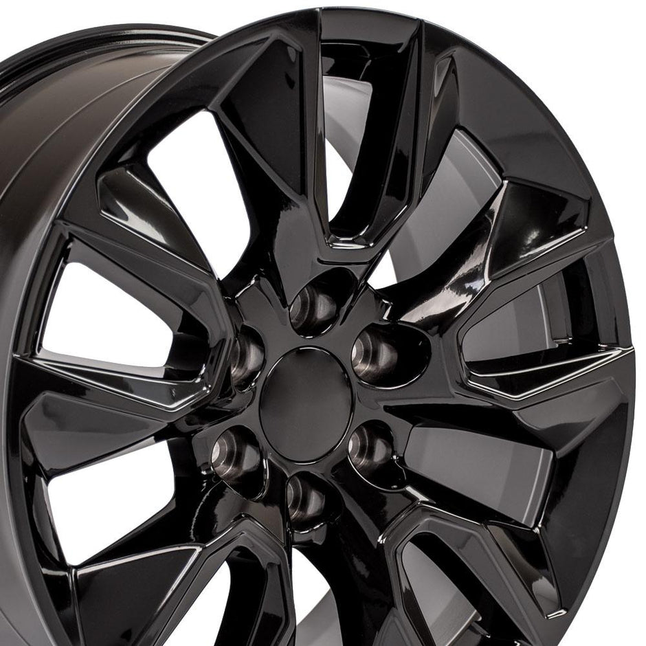 OE Wheels 20" Replica CV32 fits Chevrolet Silverado 20x9 Black - CV32-20090-6550-28B