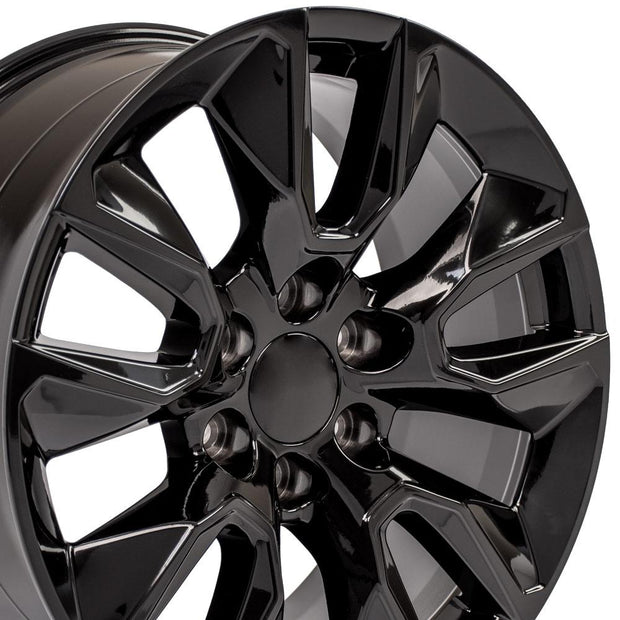 OE Wheels 20" Replica CV32 fits Chevrolet Silverado 20x9 Black - CV32-20090-6550-28B
