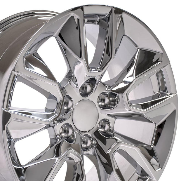 OE Wheels 20" Replica CV32 fits Chevrolet Silverado 20x9 Chrome - CV32-20090-6550-28C