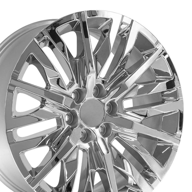 OE Wheels 22" Replica CV33 fits GMC Sierra 1500 22x9 Chrome - CV33-22090-6550-28C