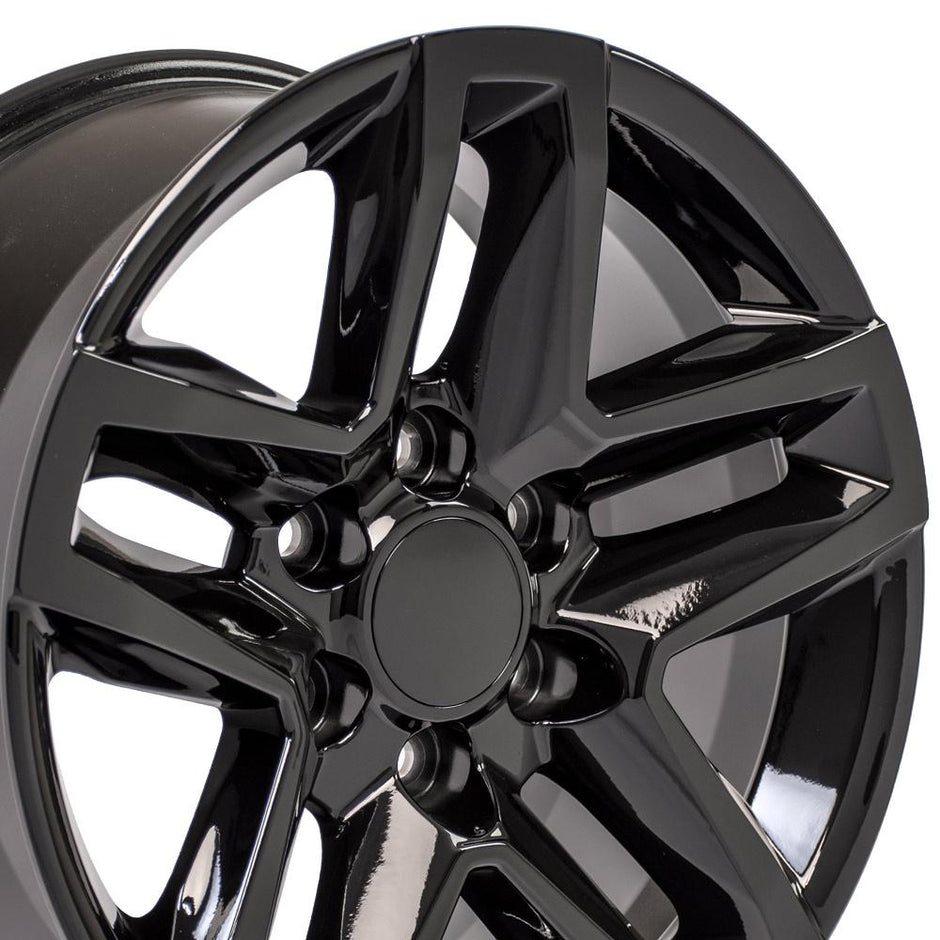 OE Wheels 18" Replica CV34B fits Chevrolet Silverado 18x8.5 Black - CV34B-18085-6550-26B