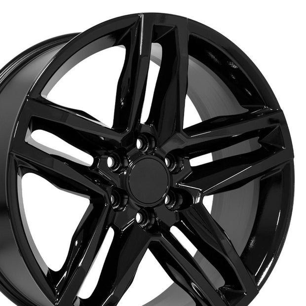 OE Wheels 22" Replica CV34B fits Chevrolet Silverado 22x9 Gloss Black - CV34B-22090-6550-26B