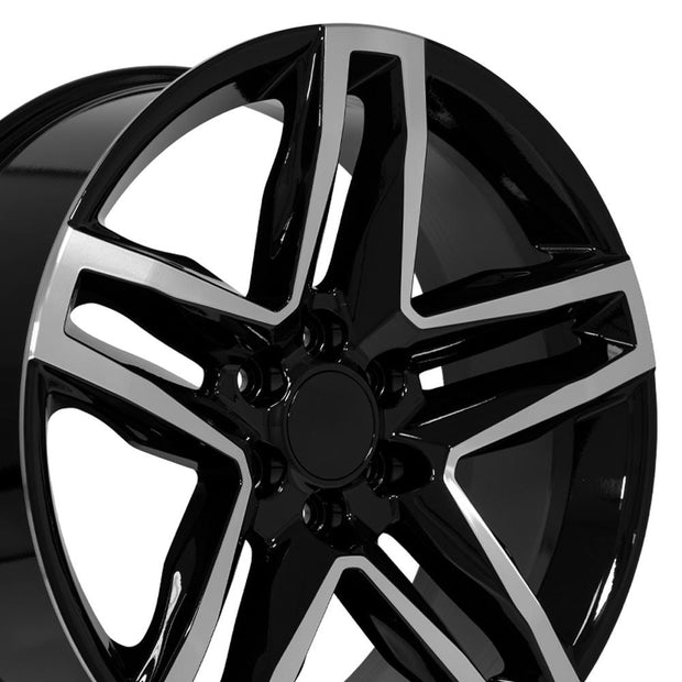 OE Wheels 22" Replica CV34B fits Chevrolet Silverado 22x9 Gloss Black - CV34B-22090-6550-26MB